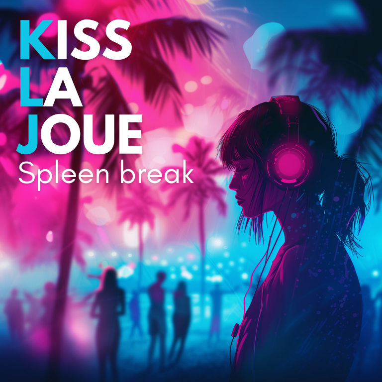 Pochette du single Spleen Break de Kiss La Joue – fusion de pop-wave, synthwave et chill-house (2024)